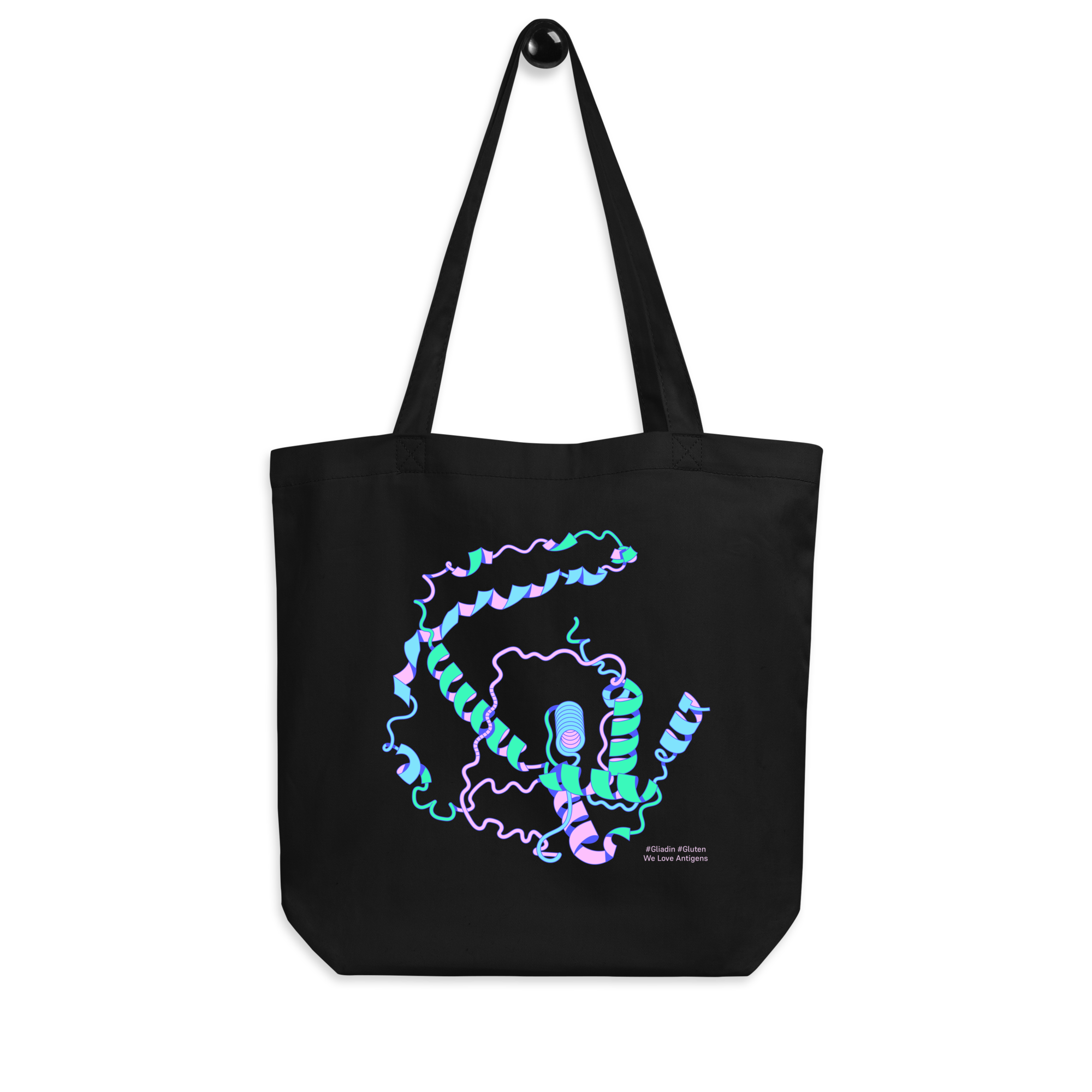 eco tote bag black gluten gliadin